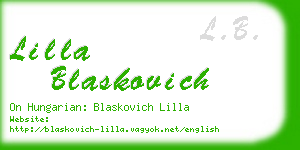 lilla blaskovich business card